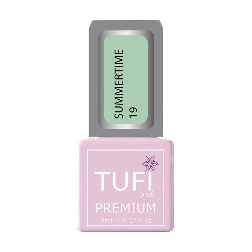 Гель-лак для нігтів Tufi Profi Premium Summertime, 19 Ментоловий, 8 мл